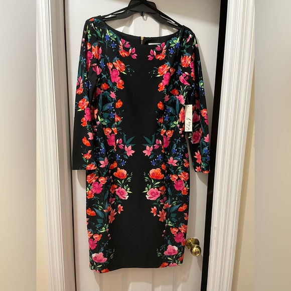 Eliza J long sleeve dress. Floral pattern. NWT - Picture 4 of 4
